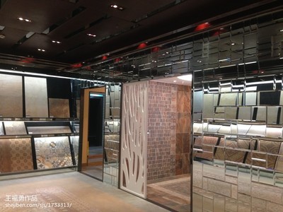 上海青浦區意邦建材市場某瓷磚展廳